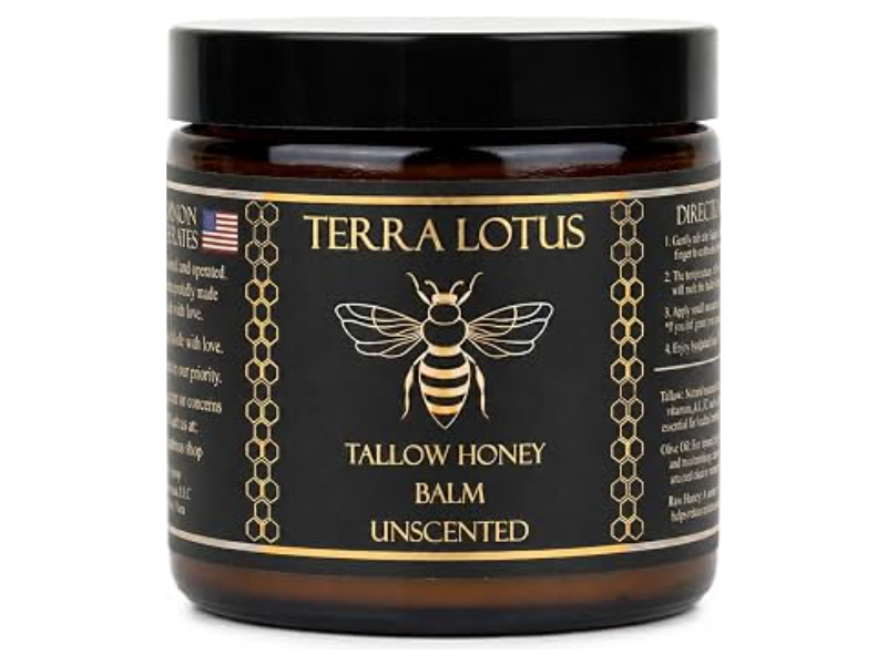 Terra Lotus Tallow Honey Balm, Unscented, 4 oz/118 mL