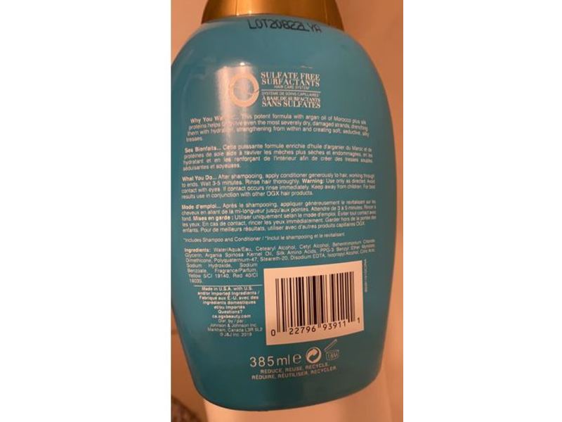 Ogx Hydrate & Revive + Argan Oil Of Morocco Conditioner, Extra Strength, 13 fl oz/385 mL