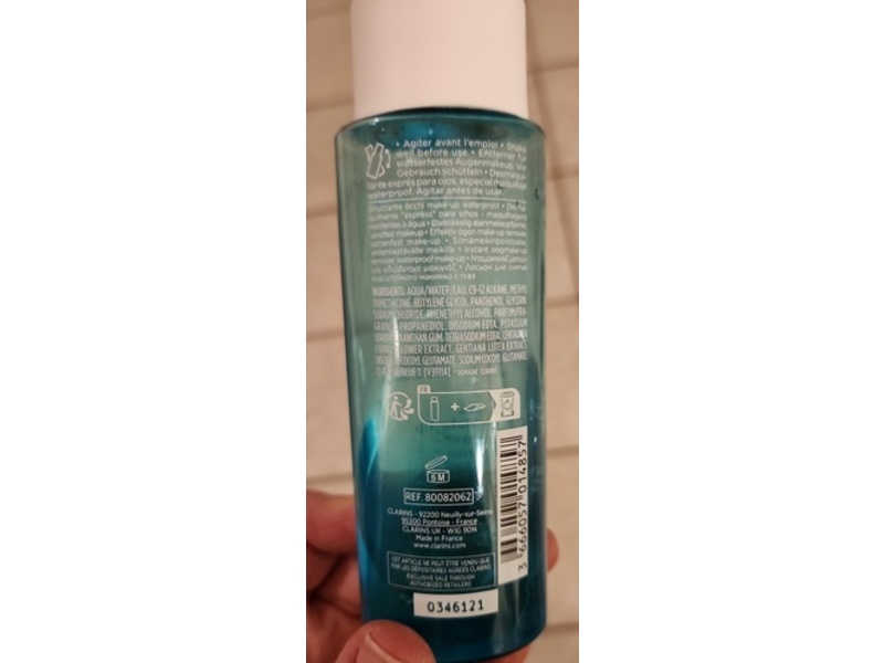 Clarins Paris Instant Eye Make-Up Remover, Alpine Golden Gentian & Cornflower Extracts, 4.2 fl oz/125 mL