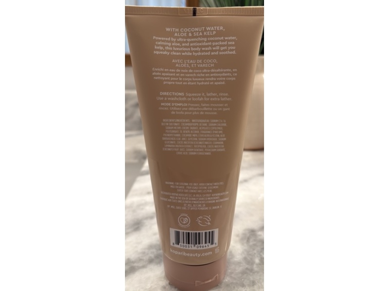Kopari Hydrating Body Wash, Tahitian Vanilla, 9 fl oz/266 mL