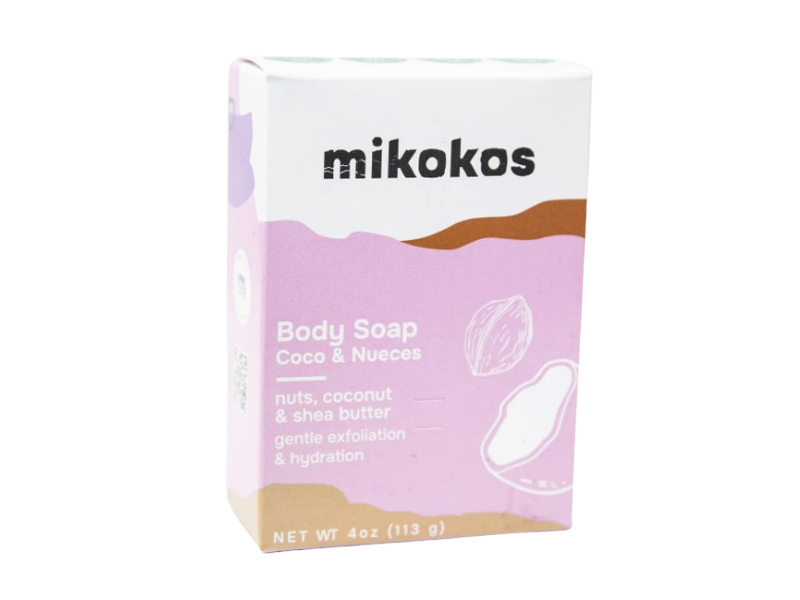 Mikokos Body Soap, Coco & Nueces, 4 oz/113 g