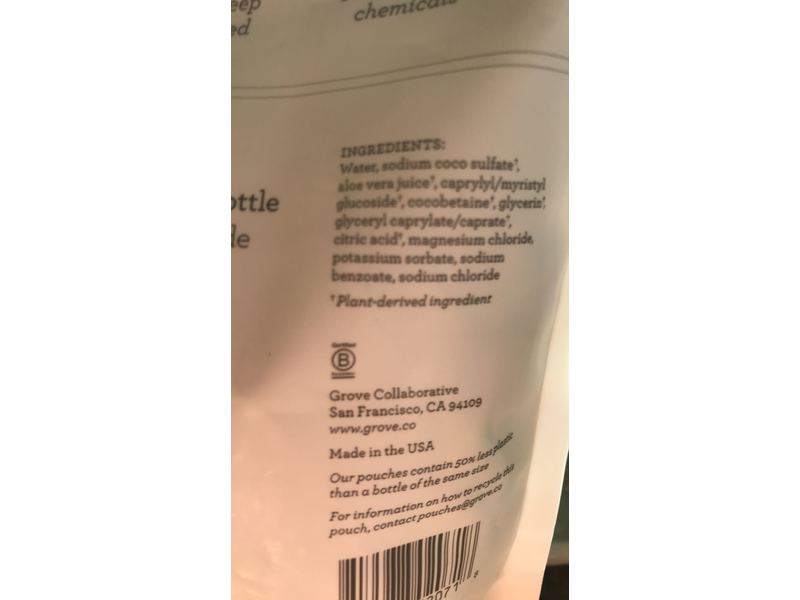 Grove Gel Hand Soap, Free & Clear, 32 fl oz/946 mL