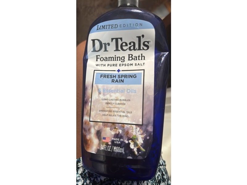 Dr Teal's Foaming Bath, Fresh Spring Rain, 34 fl oz/1000 mL