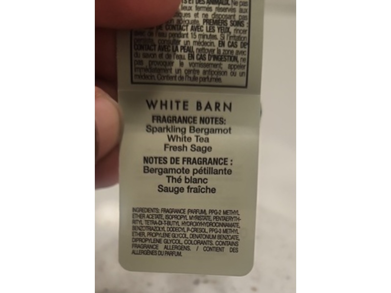 Bath & Body Works Wallflowers Home Fragrance Refill, White Tea & Sage, 0.8 fl oz/24 mL, Pack Of 4