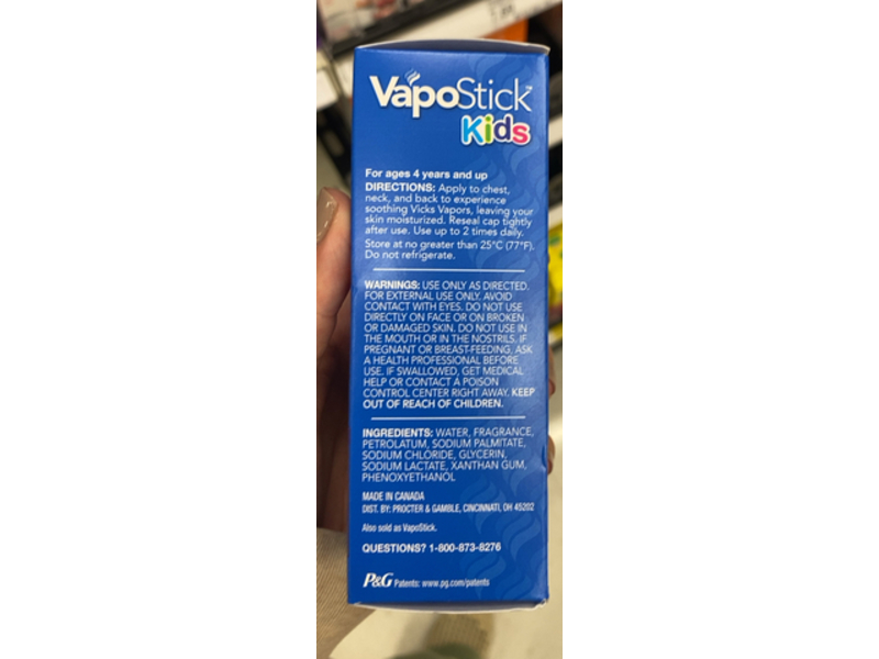 Vicks Vapo stick Kids Solid Balm, 1.25 oz/35 g