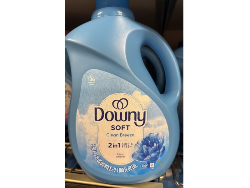 Downy Soft Clean Breeze Fabric Softner, Soft & Fresh, 100 fl oz/2.98 L