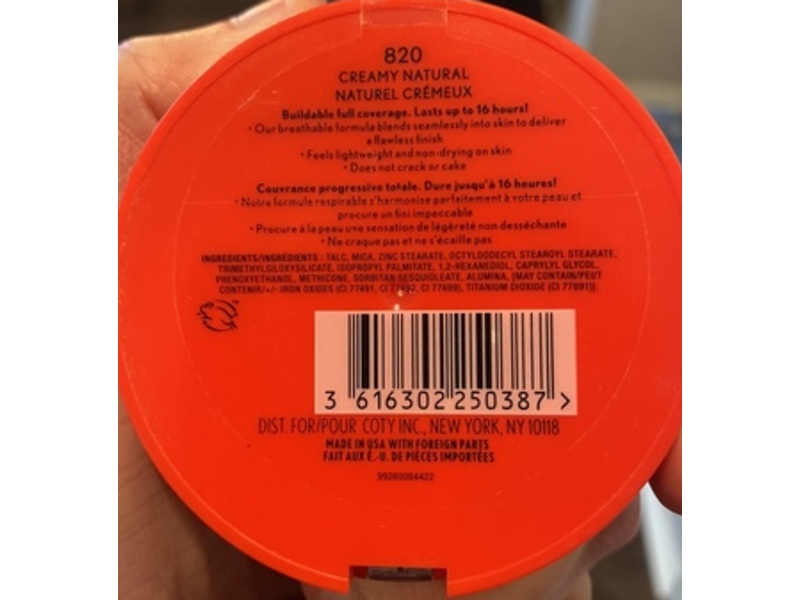 Covergirl Outlast Extreme Wear Pressed Powder, Creamy Natural, 0.39 fl oz/11 g