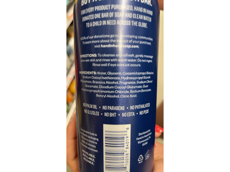 Hand In Hand Body Wash, Tangerine & lIly, 10 fl oz/296 mL