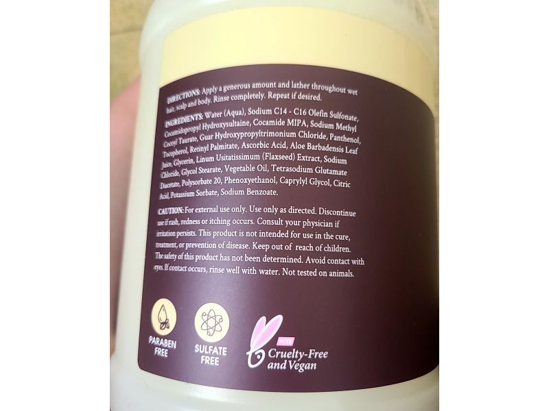 Ginger Lily Farms Botanicals Men's 3-In-1 Shampoo, Conditioner & Body Wash, Fragrance-Free, 128 fl oz/3.78 L