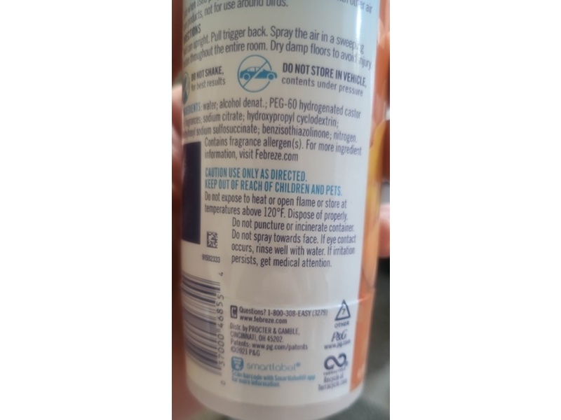 Febreze Air Odor-Eliminating Air Freshener, Fresh-Harvest Pumpkin, 8.8 oz/250 g, 2 Count