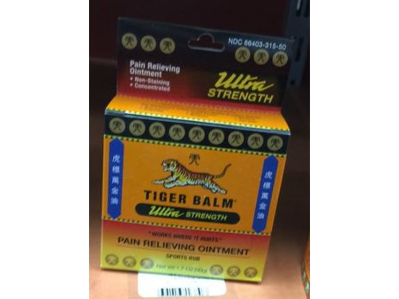 Tiger Balm Sport Rub Ultra Strength Pain Relieving Ointment, 1.7 oz/50 g