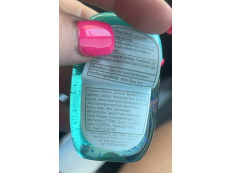 Bath & Body Works Anti-Bacterial Hand Gel, Turquoise Waters, 1 fl oz/29 mL