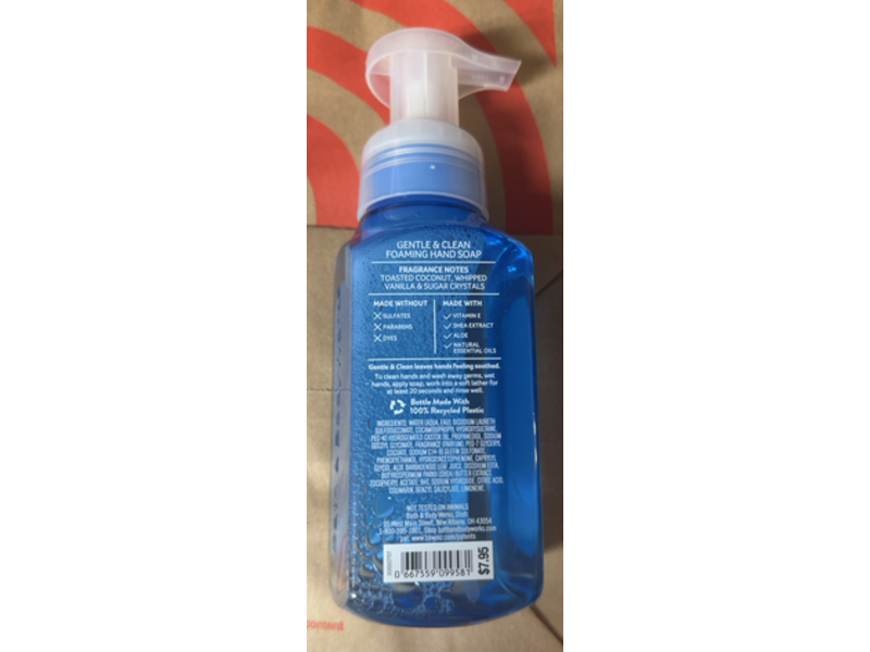 Bath & Body Works Feeling Frosty Gentle + Clean Foaming Hand Soap, Frosted Coconut Snowball, 8.75 fl oz/259 mL