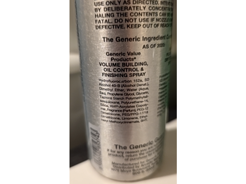 Generic Value Products Matte Finishing Spray, 5.3 oz/150 g