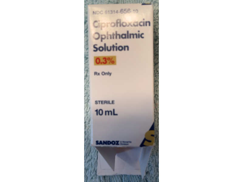 Ciprofloxacin Ophthalmic Solution, 0.3%, Sterile, 10 mL Sandoz (RX)