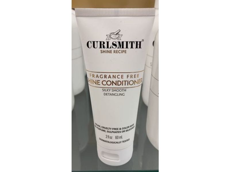 CurlSmith Shine Conditioner, Fragrance Free, 2 fl oz/60 mL