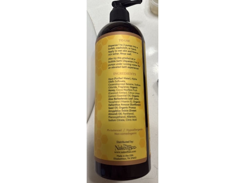 The Naked Bee Bath & Shower Gel, Coconut & Honey, 16 fl oz/473 mL