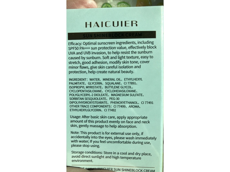 Shiseido Sun Shineblock Cream, 60 mL