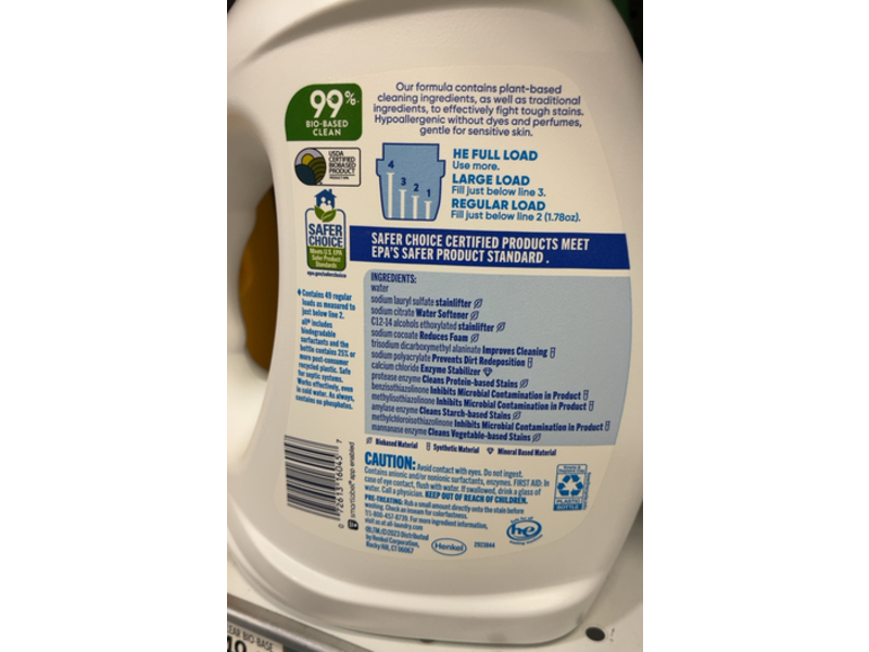 All Free Clear Laundry Detergent, Eco Clean, 49 Loads, 88 fl oz/2.6 L