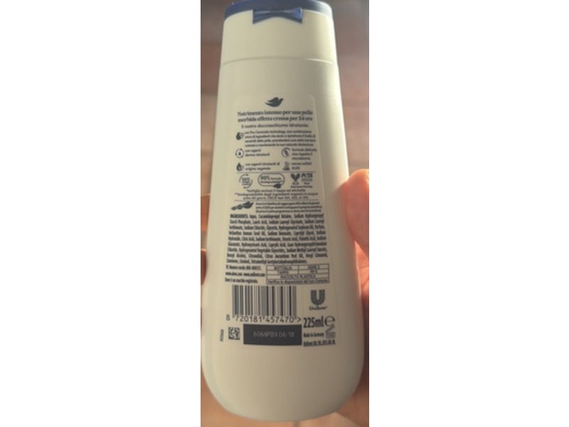Dove Advanced Care Intensely Nourishing Shower Gel, 225 mL