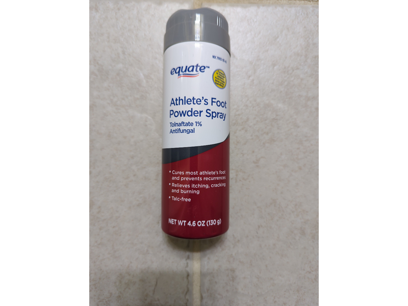 Equate Athlete's Foot Powder Spray, Tolnaftate 1% Antifungal, 4.6 oz/130 g