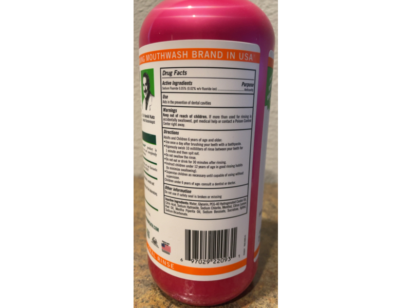Therabreath Healthy Smile Oral Rinse, Sparkle Mint, 16 oz/1 L