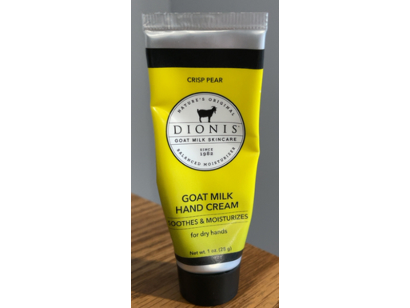 Dionis Goat Milk Hand Cream, Crisp Pear, 1oz/28 g