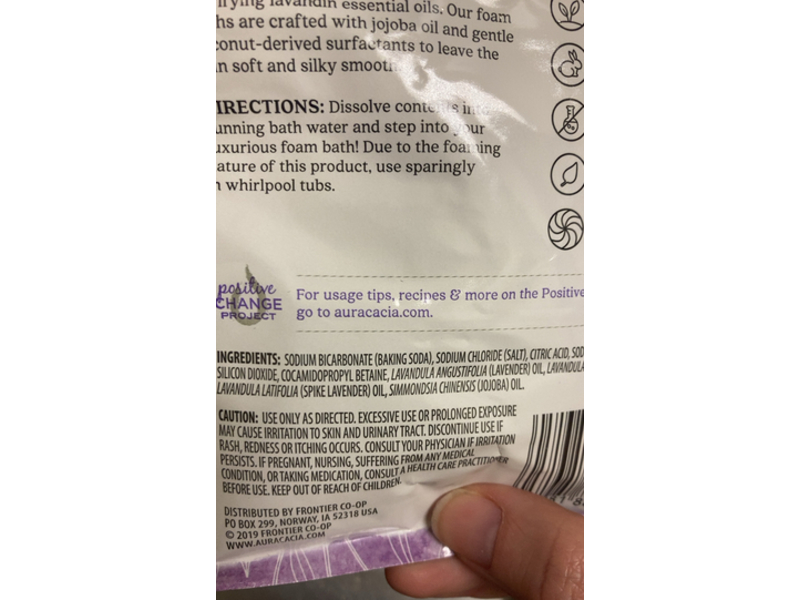 Aura Cacia Aromatherapy Foam Bath, Lavender, 2.5 oz/70.9 g