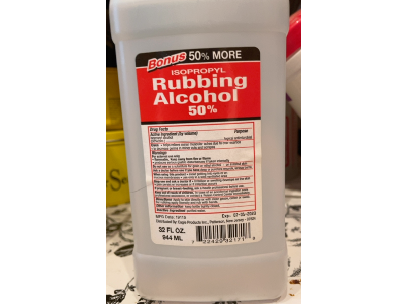 Bonus Isopropyl Rubbing Alcohol 50%, 32 fl oz/944 mL