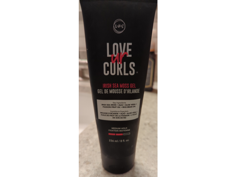 LUS Love Ur Curls Irish Sea Moss Gel, Medium Hold, 8 fl oz/236 mL