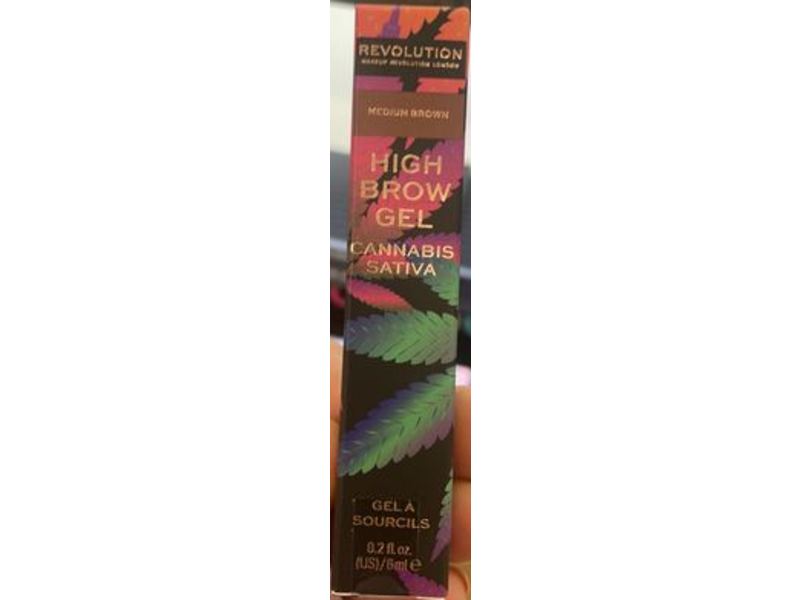 Revolution High Brow Gel, Cannabis Sativa, Medium Brown, 0.2 fl oz/6 mL