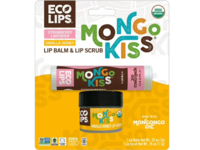 Eco Lips Mongo Kiss Lip Balm + Lip Scrub Set, Strawberry Lavender & Vanilla Honey, 0.25 oz - Image 2