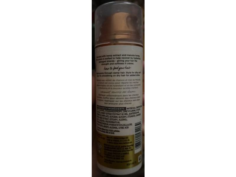 Hair Food Damage Recovery Serum, Hemp Extract & Manuka Honey, 5.1 fl oz