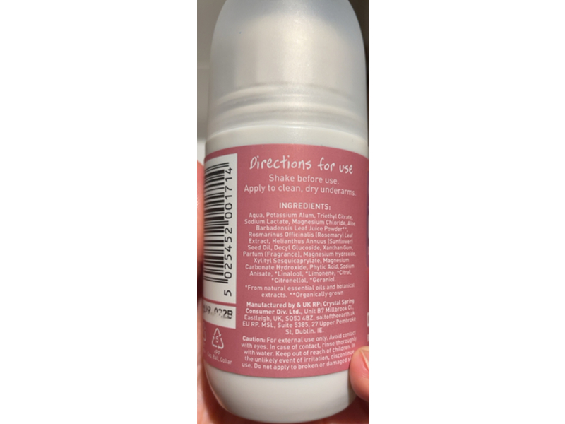 Salt Of the Earth Roll On Deodorant, Lavender & Vanilla, 2.35 fl oz/75 mL