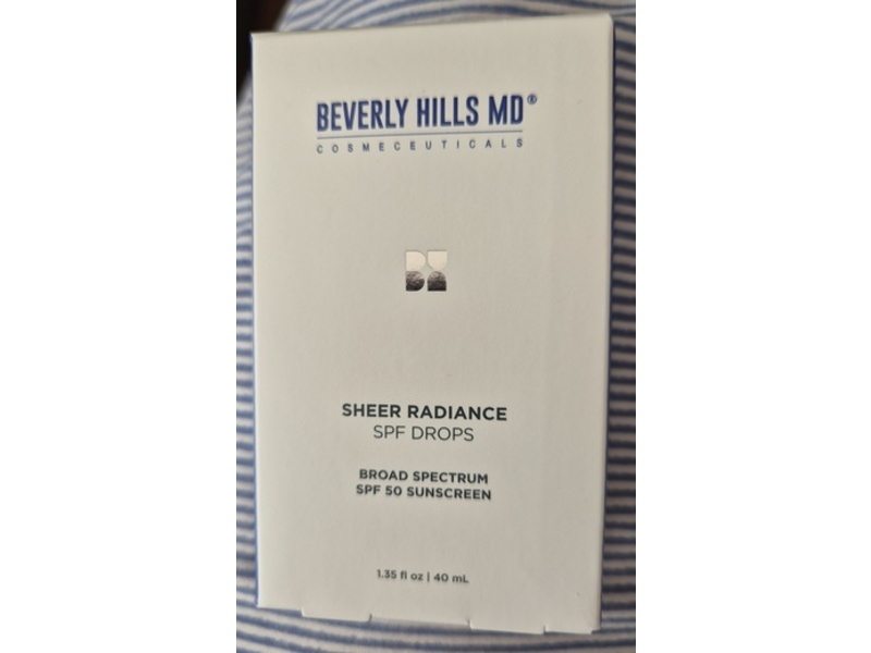 Beverly Hills MD Sheer Radiance SPF Drops Sunscreen, SPF 50, Broad Spectrum, 1.35 fl oz/40 mL