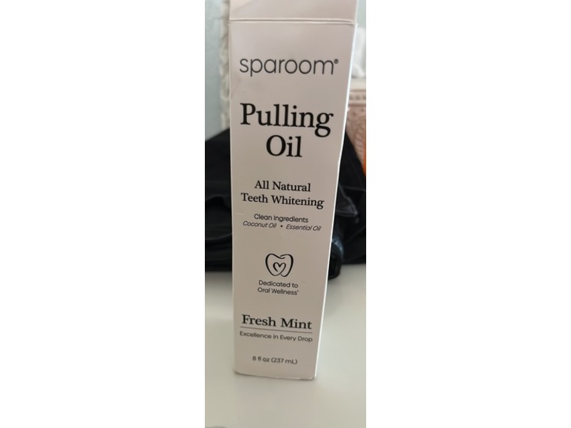 Sparoom All Natural Teeth Whitening Pulling Oil, Fresh Mint, 8 fl oz/237 mL
