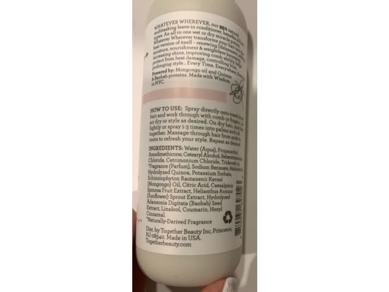 Together Beauty Whatever Wherever Leave-In Conditioner, 5 fl oz/148 mL