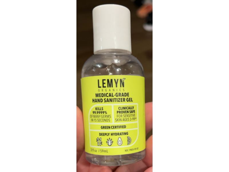 Lemyn Organics Medical Grade Hand Sanitizer Gel, 2 fl oz/59 mL