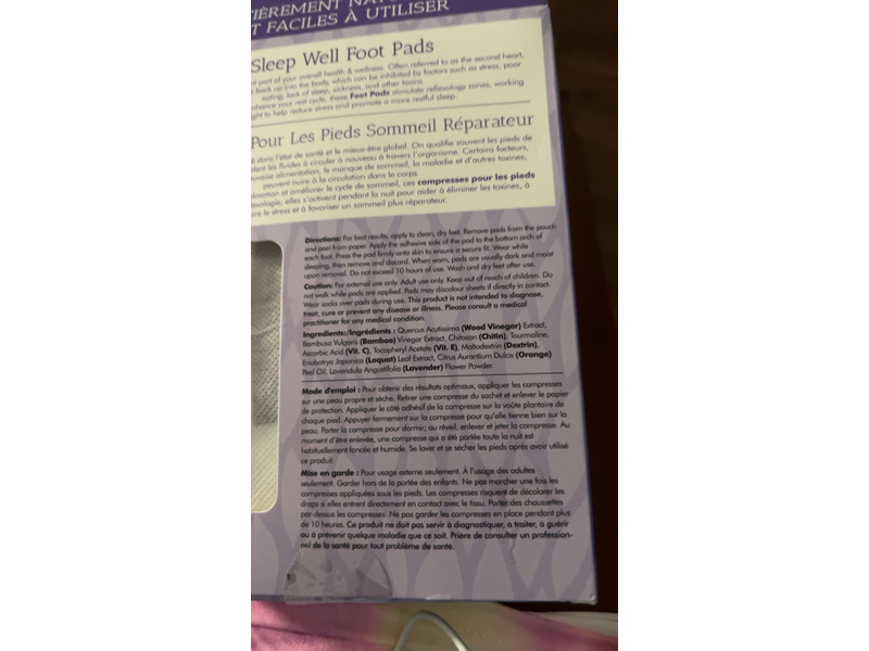 theraWell Sleep Well Foot Pads, Lavender, 10 Pads