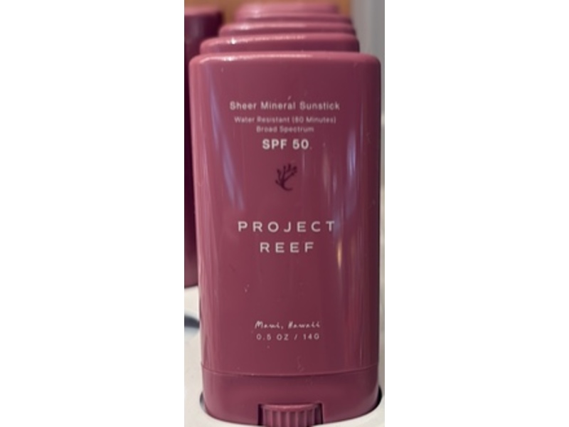 Project Reef Sheer Mineral Sunstick, SPF 50, 0.5 oz/14 g