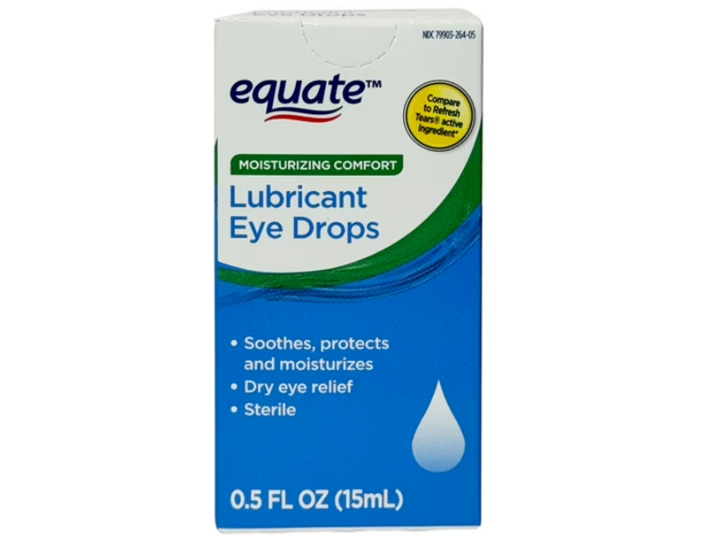 Equate Moisturizing Comfort Lubricant Eye Drops, 0.5 fl oz/15 mL