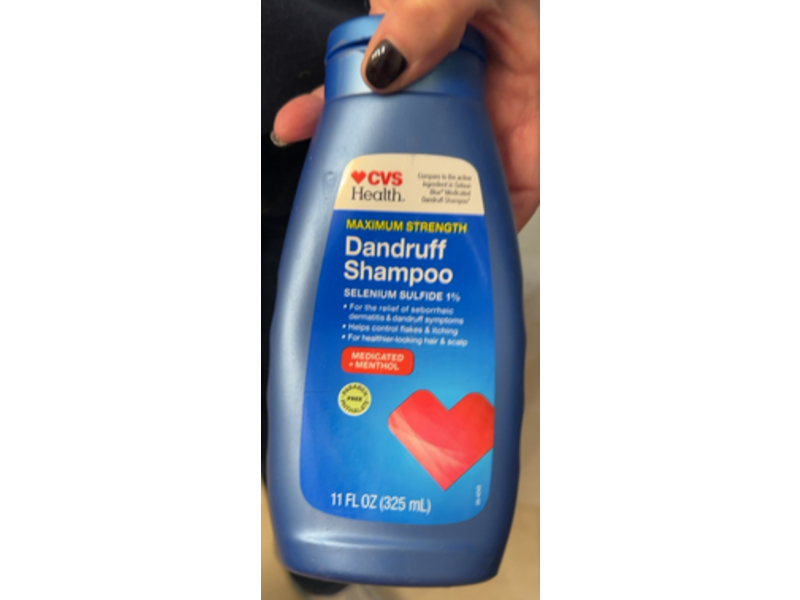 CVS Health Dandruff Shampoo, Medicated + Menthol, 11 fl oz/325 mL