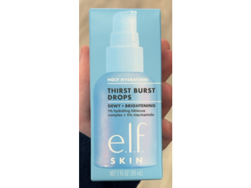 e.l.f Skin Holy Hydration Dewy + Brightening Thirst Burst Drops, 1 fl oz/30 mL