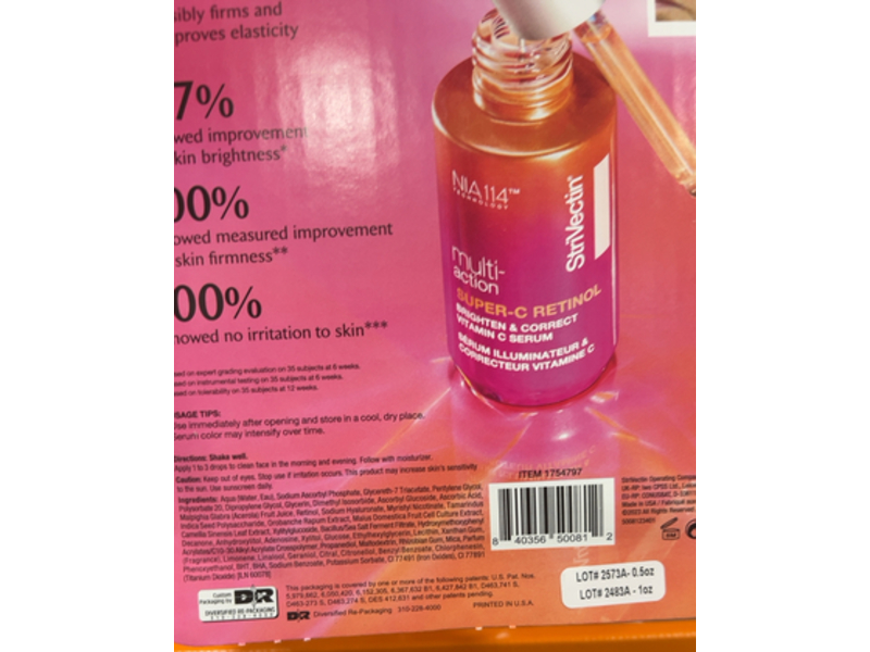 StriVectin Multi Action Super-C Retinol Brighten & Correct Serum, Vitamin C, Pack Of 2