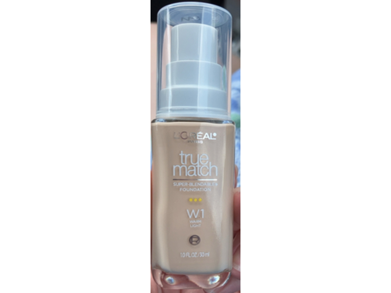 L'Oreal Paris True Match Super-Blendable Foundation, W1, Light, 1 fl oz/30 mL