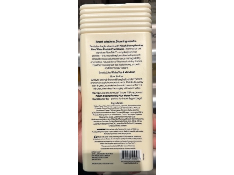 Kitsch Strengthening Rice Water Protein Conditioner, 12 fl oz/355 mL