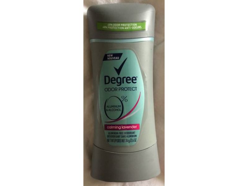 Degree Odor Protect Aluminium Free Deodorant, Calming Lavender, 2.6 oz/74 g