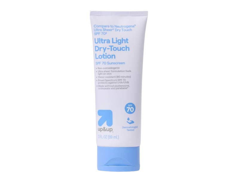 Up&up Ultra Sheer Dry Touch Sunscreen Lotion, SPF 70+, 3 fl oz/89 mL