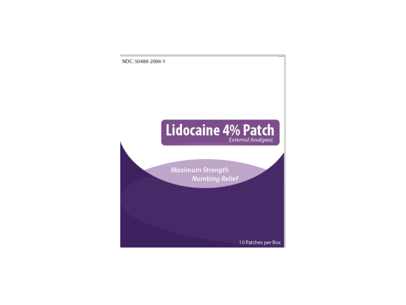 Alexso Patch Numbing Relief Lidocaine 4%, 10 Count
