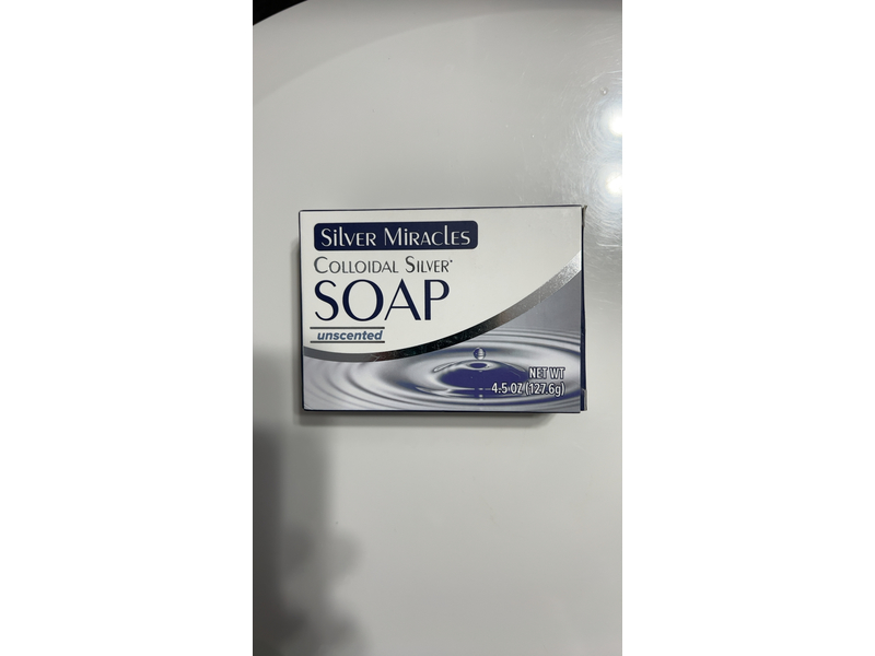 Silver Miracles Colloidal Soap, Unscented, 4.5 oz/127.6 g